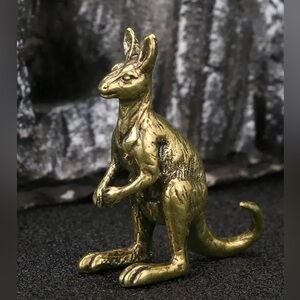 Retro Brass Kangaroo Figurine